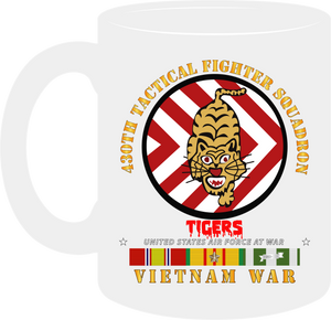 United States Air Force - 430th Tactical Fighter Squadron - Tigers with Vietnam Service Ribbons - Mug