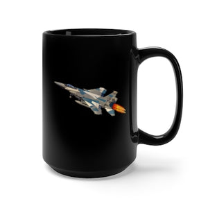 Black Mug 15oz - USAF - F15 Eagle wo txt w Afterburners X 300