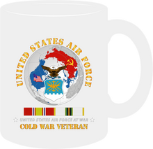 Load image into Gallery viewer, United States Air Force with &quot;Cold War&quot; Service Ribbons Mug

