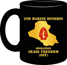 Load image into Gallery viewer, United States Marine Corps - 2nd Marine Division - Operation Iraqi Freedom with Map - Mug
