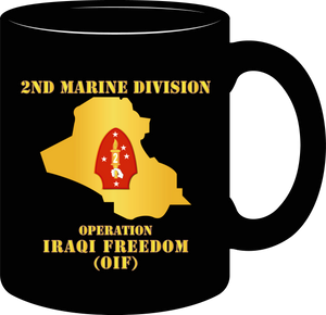 United States Marine Corps - 2nd Marine Division - Operation Iraqi Freedom with Map - Mug