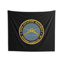 Load image into Gallery viewer, Indoor Wall Tapestries - Army - 38th Infantry Regiment - Buffalo Soldiers - Jefferson Barracks, MO w Inf Branch
