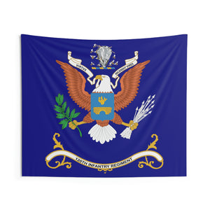 Indoor Wall Tapestries - 120th Infantry Regiment - VIRTUS INCENDIT VIRES - Regimental Colors Tapestry