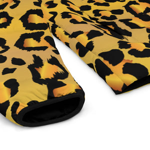 Men's Puffer Jacket (AOP) - Leopard Spots