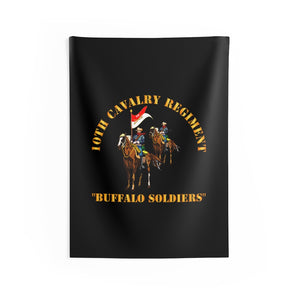 Indoor Wall Tapestries - Army - 10th Cavalry Regiment w Cavalrymen - Buffalo Soldiers