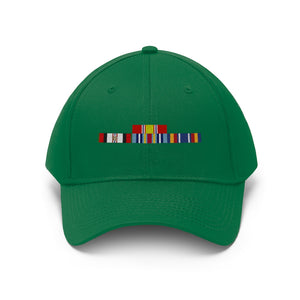 Afghanistan War Service Ribbon Bar - Unisex Twill Hat - Direct to Garment (DTG) Printed