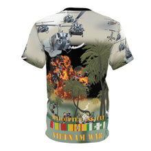 Load image into Gallery viewer, Unisex Cut &amp; Sew Tee (AOP) - Helicopter Assault Against Viet Cong  - Vietnam War
