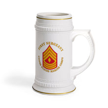 Load image into Gallery viewer, Beer Stein Mug - USMC - First Sergeant  X 300
