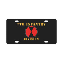 Load image into Gallery viewer, Army - 7th Infantry Division - Classic License Plate
