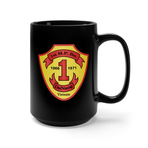 Black Mug 15oz - USMC - 1st Military Police Battalion wo Txt