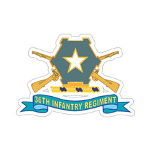 Load image into Gallery viewer, Kiss-Cut Stickers - 36th Infantry Regiment - DUI w Br - Ribbon X 300
