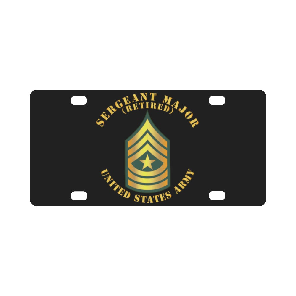 Army - Sergeant Major - SGM - Retired Classic License Plate