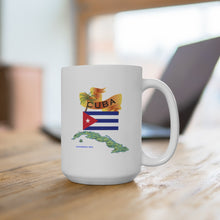 Load image into Gallery viewer, Ceramic Mug 15oz - Cuba - Cuba with Palm and Map Green X 300
