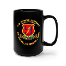Load image into Gallery viewer, Black Mug 15oz - USMC - 9th Marine Regiment - Striking Ninth
