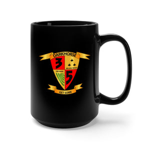 Black Mug 15oz - USMC - 3rd Battalion, 5th Marines - DarkHorse wo Txt