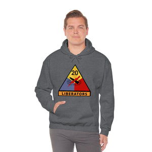 Unisex Heavy Blend™ Hooded Sweatshirt - Army - 20th Armored Division - Liberators wo Txt