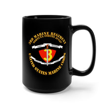 Load image into Gallery viewer, Black Mug 15oz - USMC - 3rd Marine Regiment - Fortuna Fortes Juvat
