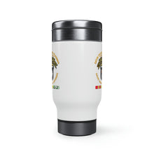 Load image into Gallery viewer, Stainless Steel Travel Mug with Handle, 14oz - Army - 58th Infantry Platoon - Scout Dog - w VN SVC
