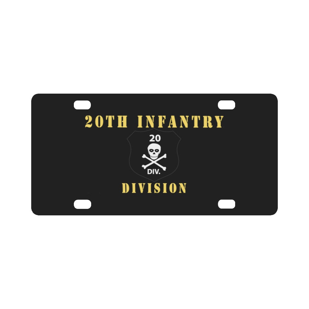 Army - 20th Infantry Division X 300 - Hat Classic License Plate