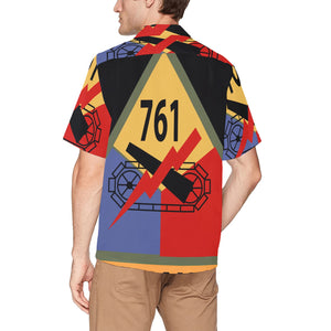 AOP Shirt - Army - 761st Tank Battalion SSI w Name Tape Men's All Over Print Hawaiian Shirt With Chest Pocket(ModelT58)