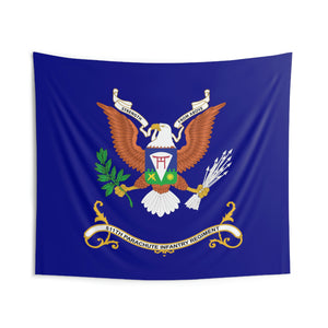 Indoor Wall Tapestries - 511th Parachute Infantry Regiment - STRENGTH FROM ABOVE - Regimental Colors Tapestry