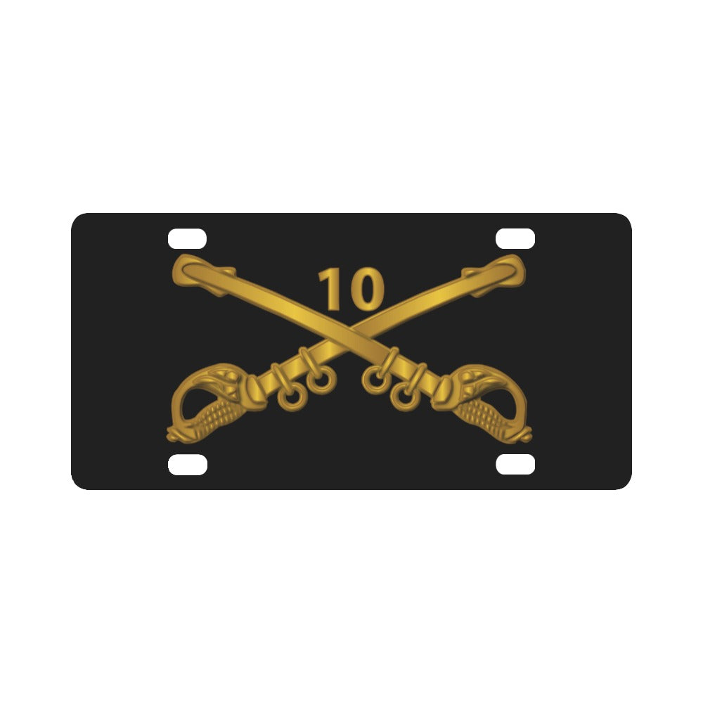 Army - 10th Cavalry Branch wo Txt Classic License Plate