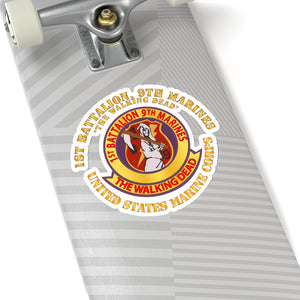 Kiss-Cut Stickers - USMC - 1st Bn 9th Marines - The Walking Dead