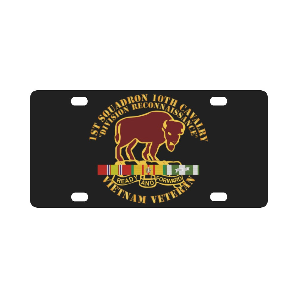 Army - 1st Squadron, 10th Cavalry w SVC Ribbon Classic License Plate