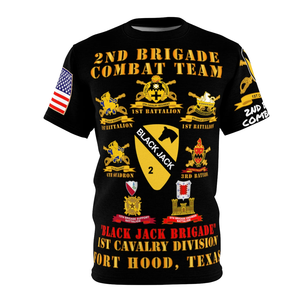 Unisex AOP - 2nd Brigade Combat Team (BCT), 1st Cavalry Division, (Black Jack Brigade), Fort Hood Texas