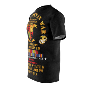 Unisex AOP Cut & Sew Tee - USMC - Afghanistan War Veteran - 3rd Bn, 5th Marines - OEF w CAR AFGHAN SVC