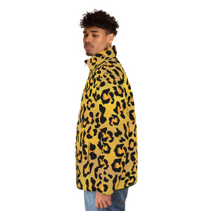 Men's Puffer Jacket (AOP) - Leopard Spots