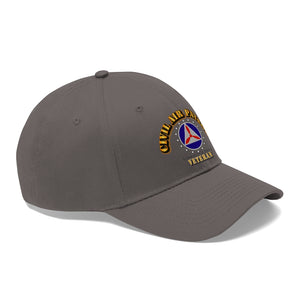 Twill Hat - CAP - Civil Air Patrol Veteran - Hat - Direct to Garment (DTG) - Printed