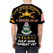 Load image into Gallery viewer, Unisex AOP - 1st Battalion, 35th Armor Regiment - To Conquer or Die - Gulf War Combat Veteran with Gulf War Service Ribbons
