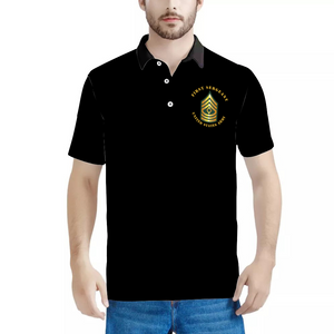 Custom Shirts All Over Print POLO Neck Shirts - Army - First Sergeant - 1SG