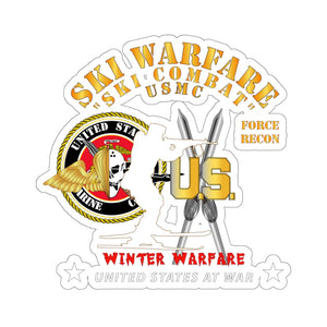 Kiss-Cut Stickers - SOF - USMC Force Recon - Ski Warfare - Ski Combat - Winter Warfare X 300