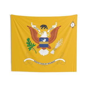 Indoor Wall Tapestries - 3rd Battalion, 8th Cavalry Regiment - (Honor and Courage) - Regimental Colors Tapestry