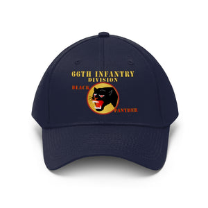 Unisex Twill Hat - 66th Infantry Div - Black Panther - Hat - Direct to Garment (DTG) - Printed