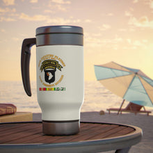 Load image into Gallery viewer, Stainless Steel Travel Mug with Handle, 14oz - Army - 58th Infantry Platoon - Scout Dog - w VN SVC
