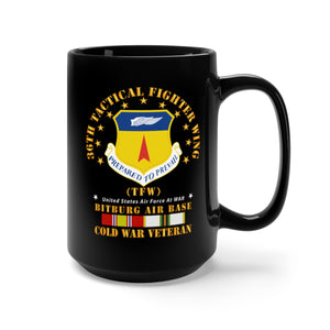 Black Mug 15oz - USAF - 36th Tactical Fighter Wing - Bitberg AB - Cold War Vet