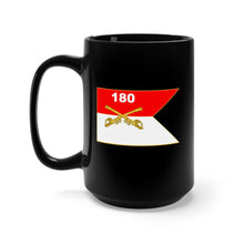 Load image into Gallery viewer, Black Mug 15oz - Army - 180th Cavalry Regiment - Guidon
