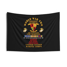 Load image into Gallery viewer, Indoor Wall Tapestries - USMC - WWII  - 3rd Bn, 5th Marines - w PAC SVC
