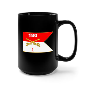 Black Mug 15oz - Army - 1st Squadron, 180th Cavalry Regiment - Guidon