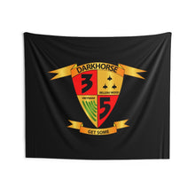 Load image into Gallery viewer, Indoor Wall Tapestries - USMC - 3rd Battalion, 5th Marines - Dark Horse wo Txt
