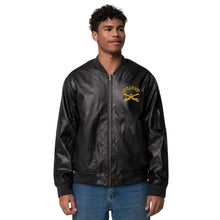 Load image into Gallery viewer, 10th Cavalry with Sabers - Leather Bomber Jacket
