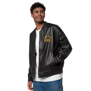 10th Cavalry with Sabers - Leather Bomber Jacket