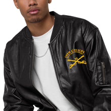 Load image into Gallery viewer, 10th Cavalry with Sabers - Leather Bomber Jacket
