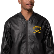 Load image into Gallery viewer, 10th Cavalry with Sabers - Leather Bomber Jacket
