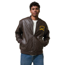 Load image into Gallery viewer, 10th Cavalry with Sabers - Leather Bomber Jacket
