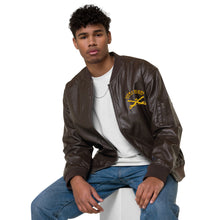 Load image into Gallery viewer, 10th Cavalry with Sabers - Leather Bomber Jacket
