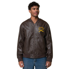 Load image into Gallery viewer, 10th Cavalry with Sabers - Leather Bomber Jacket
